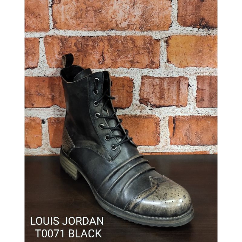 sepatu boots pria kulit asli formal/casual LOUIS JORDAN