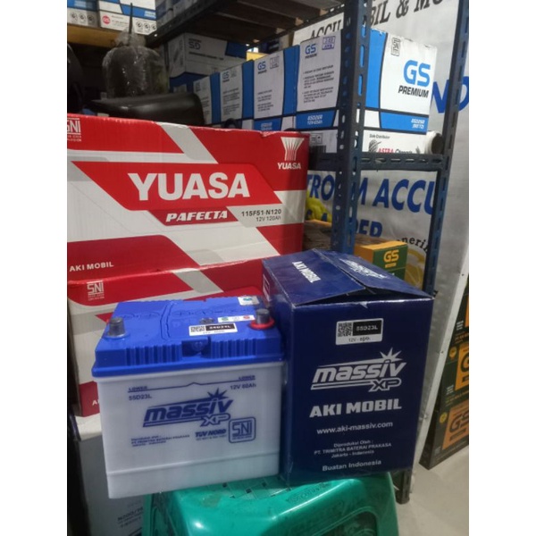 Aki basah massiv xp 55d23l 12v 60ah mitsubishi mirage, outlander, juke, murano, serena,teana