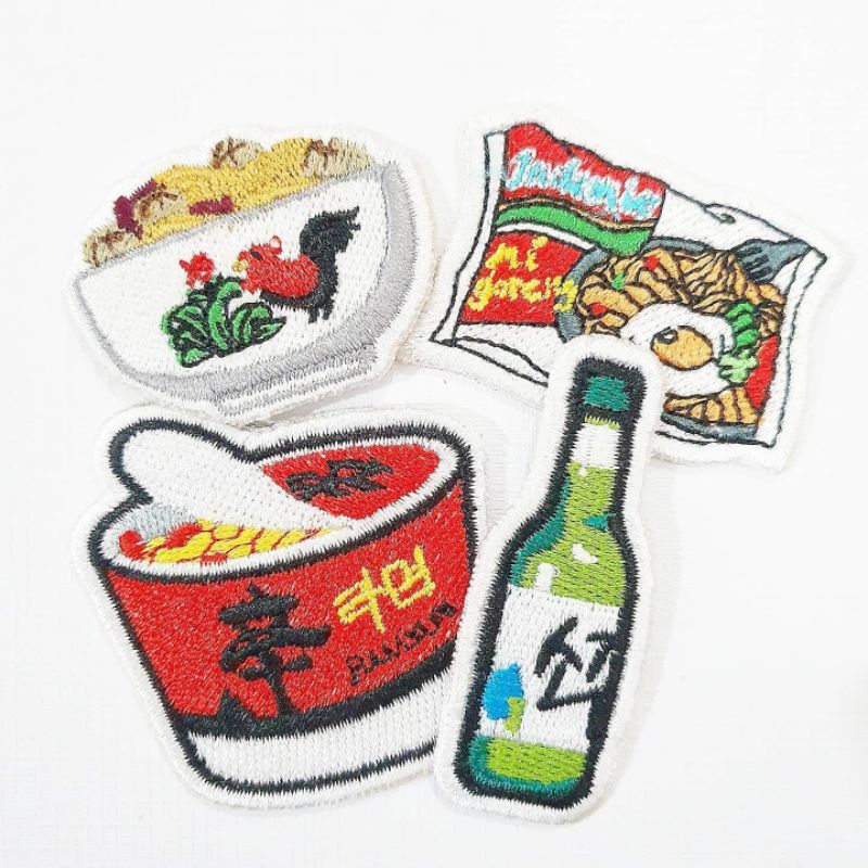 Patch Food, Ramen, Indomie, Mangkok Ayam