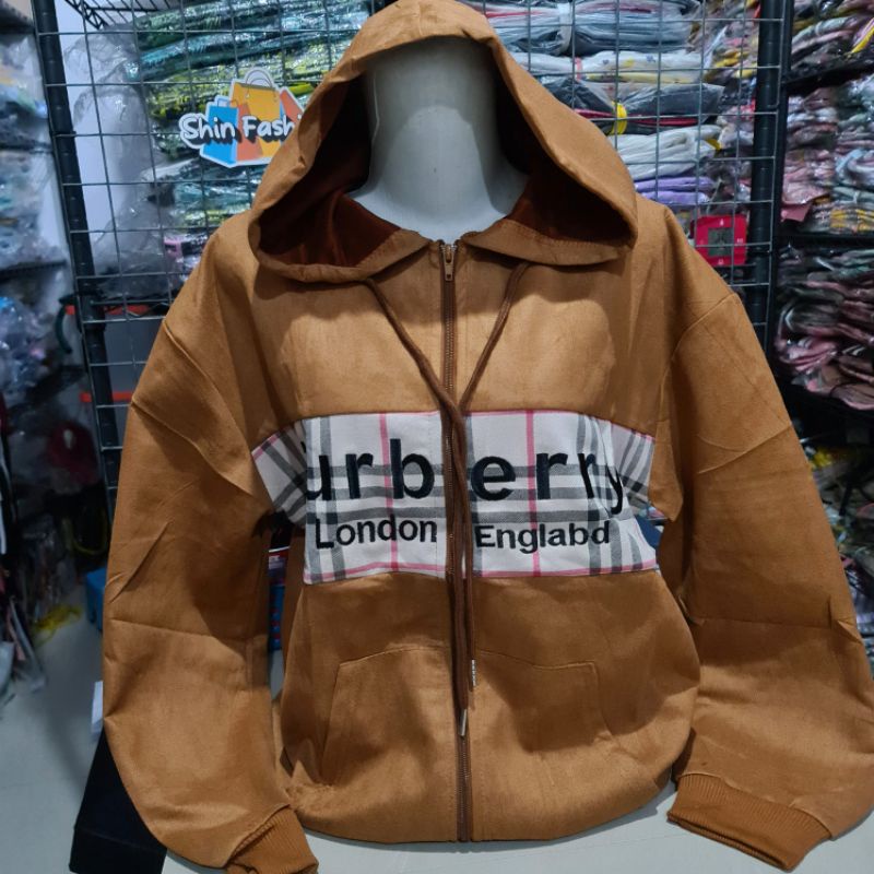 Jaket Suede Import Wanita Fashion XL Besar-Bery Mojo Coklat