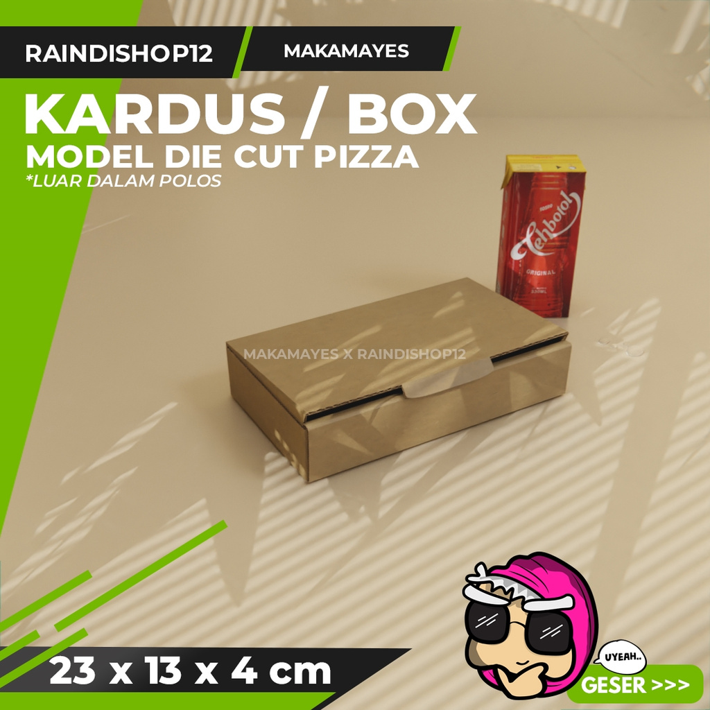 

(MIN 5 PCS) BOX 23 X 13 X 4 CM KARDUS DIE CUT PIZZA KEMASAN PACKAGING KADO