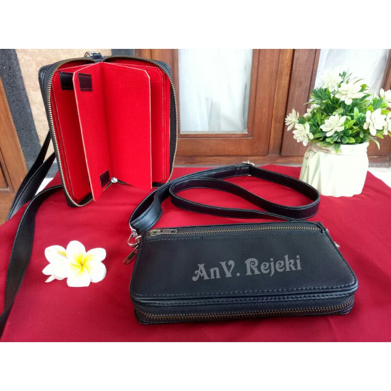 Dompet / Tas Taji Kantong Resleting + Taji Lurus