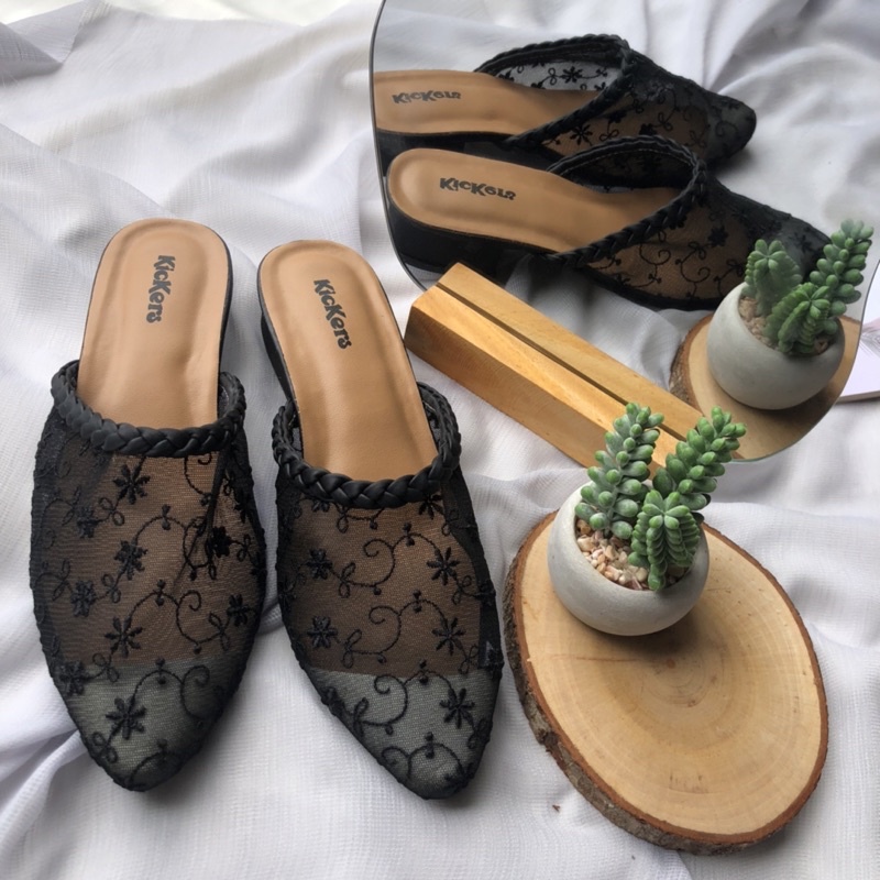 SANDAL SLOP MULES BRUKAT WANITA TERBARU HAK 3CM HIGHHELS PESTA WEDDING MODERN TERLARIS TERMURAH TASBIYA KELABANG HEELS 1 Sepatu Heels Wanita Selop Formal Cantik Nyaman TERBARU BERKIALITAS IMPORT Sandal Slop Slip On Teplek Wanita Sandal Cewek