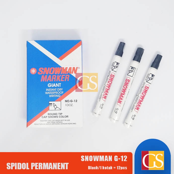 

Spidol Snowman Permanen G12 12pcs / 1 Lusin