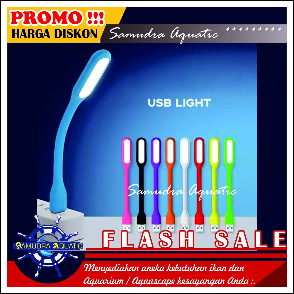 Lampu USB, Lampu Aquarium Aquascape Cupang Ikan Aduan, Lampu USB (Ada Kabel USB dan Adaptor Cas) (GRATIS BUBLE WRAP)