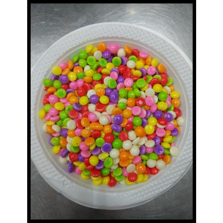 

RAINBOW CHIP LAGIE 1/2 BULAT / CHOCO CHIP / CHOCOCHIP WARNA GEPENG - RAINBOW 1KG KODE 1464