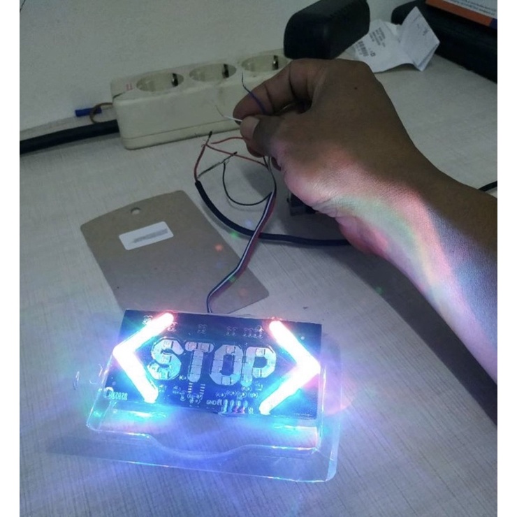 NEW lampu Variasi Stop Rem Senja Belakang motor tambahan panah universal