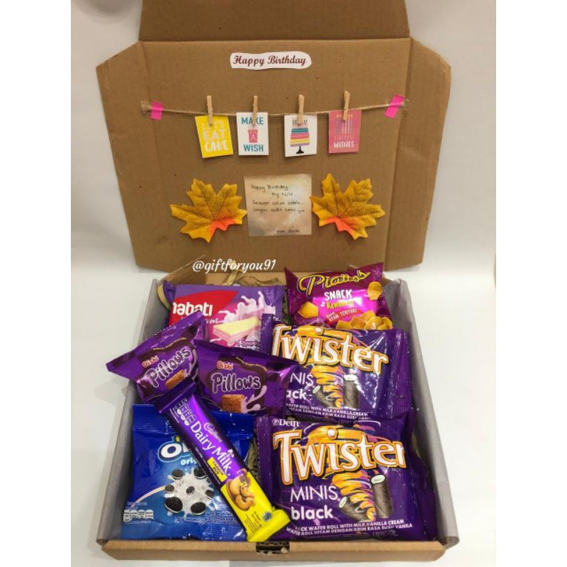 

Snack box edisi custom warna/hampers box/hampers snack/hadiah hampers