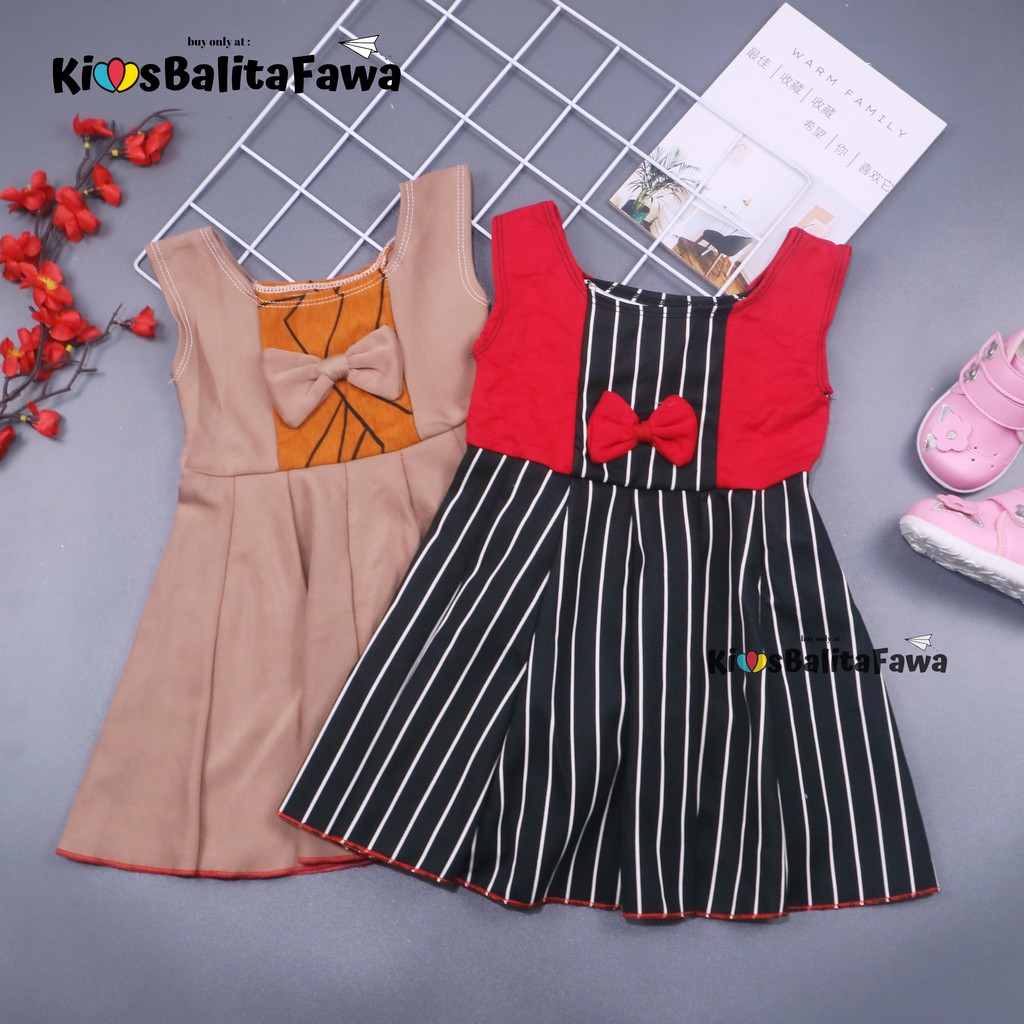 Dress Clairine uk 2-3 Tahun / Baju Anak Perempuan Murah Dres Bunga Yukensi Adem Pakaian Pesta Gaun