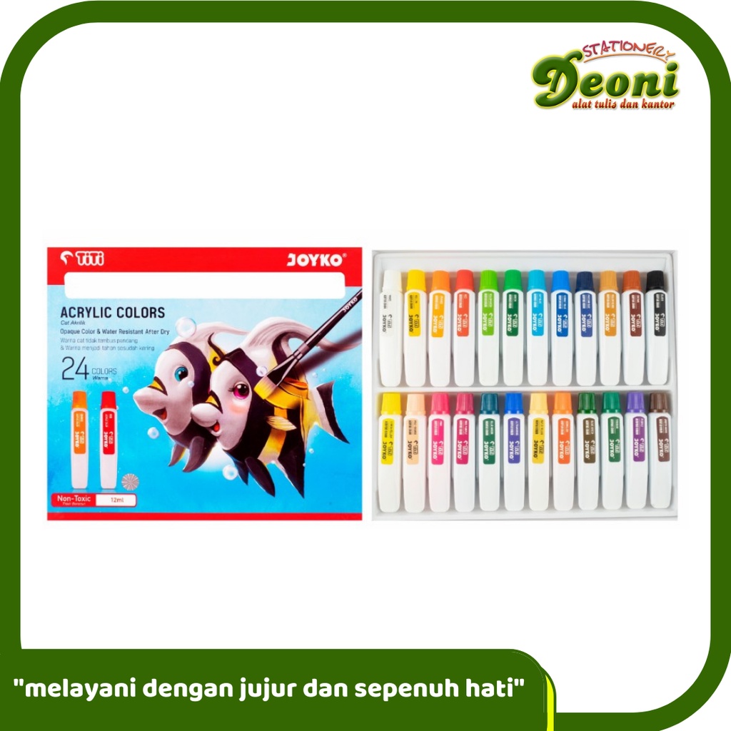 

JOYKO ACC- 12 ml Acrylic Color Cat Akrilik - 24 Warna