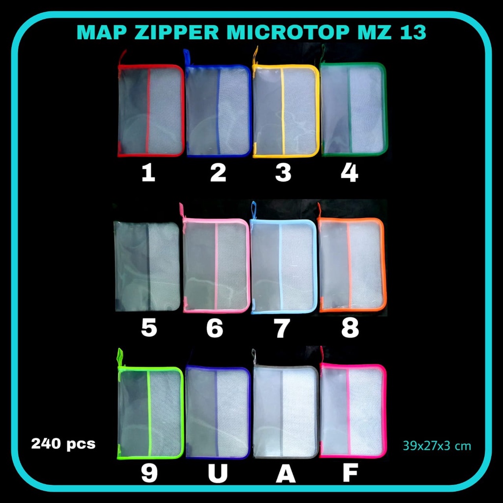 

MAP ZIPPER JARING SLETING JARING FOLIO TENTENG SAMPING JALA DOCUMENT SCHOOL BAG