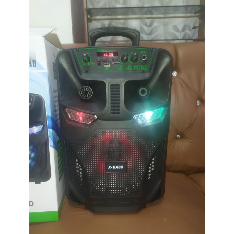 COD SPEAKER BLUETOOTH KARAOKE 8'5 INCH F-8803 PLUS MIC KARAOKE X-BASS//SALON AKTIF FLECO F-8803//SPEAKER KARAOKE