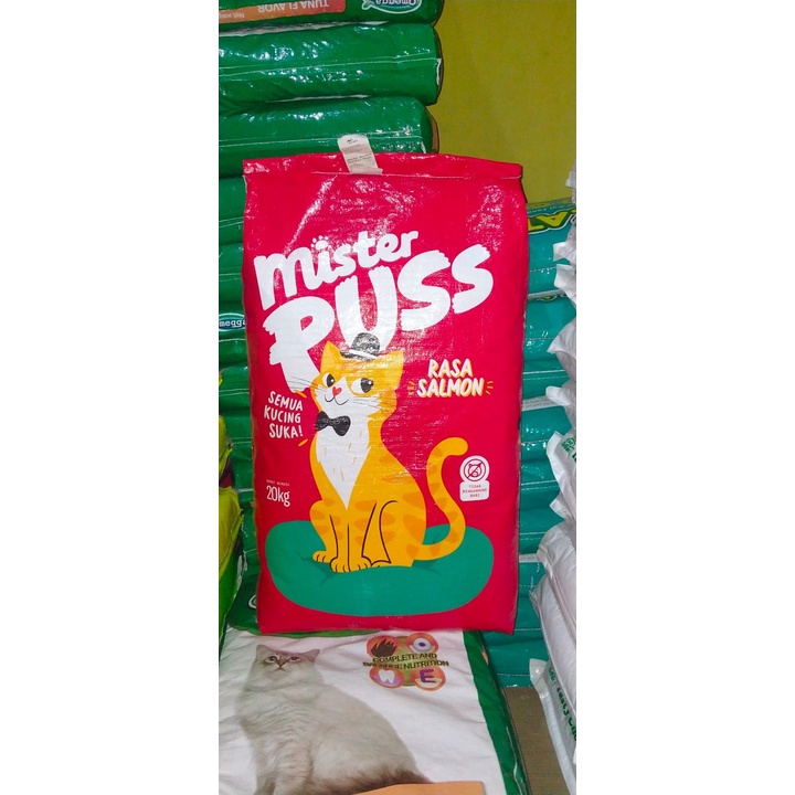 Makanan Kucing &quot;Mister PUSS&quot; SALMON 20kg. Khusus GOJEK - GRAB