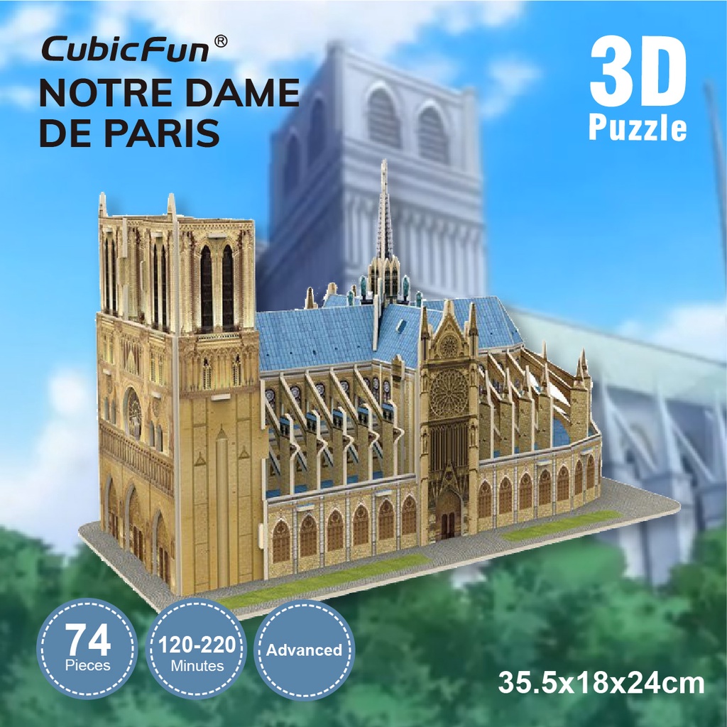 Image of CUBICFUN Notre Dame De Paris L MC054h - 3D Puzzle #0