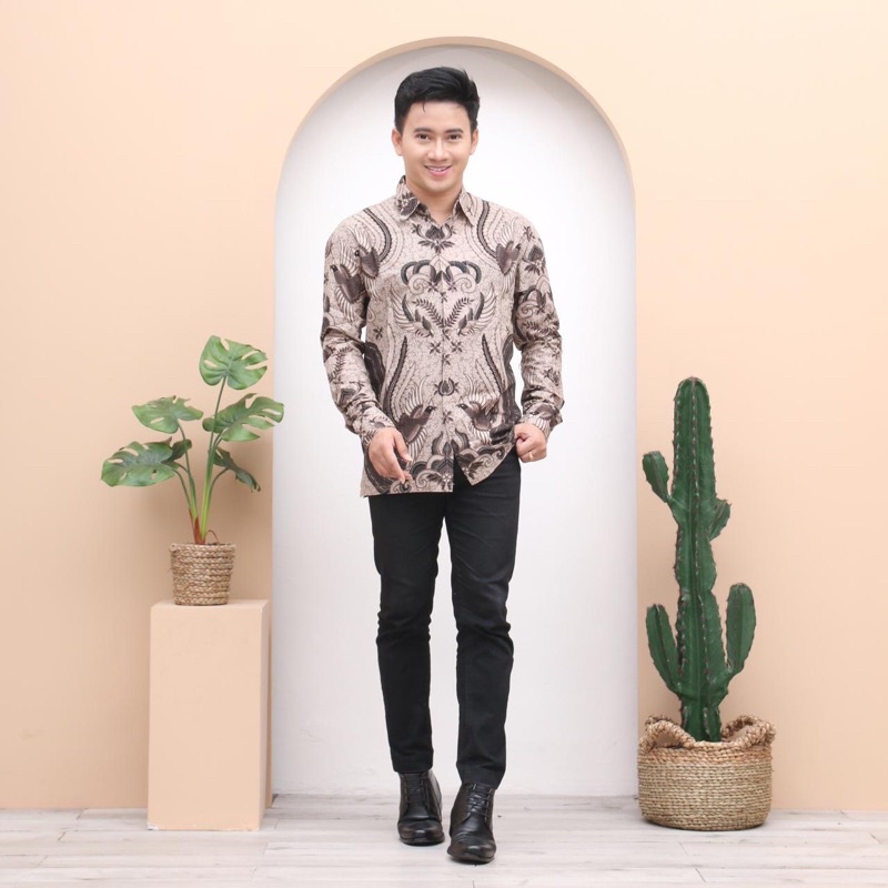 KAIN BAHAN/BAKAL KEMEJA PRIA//WANITA BATIK HALUS PRINTING ALMIRA (BATIK NS) UKURAN 105CM X 210CM