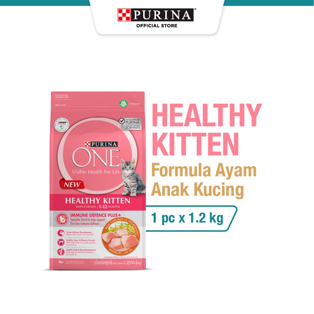 Purina ONE Healthy Kitten Chicken Makanan Kering Anak Kucing 1.2kg