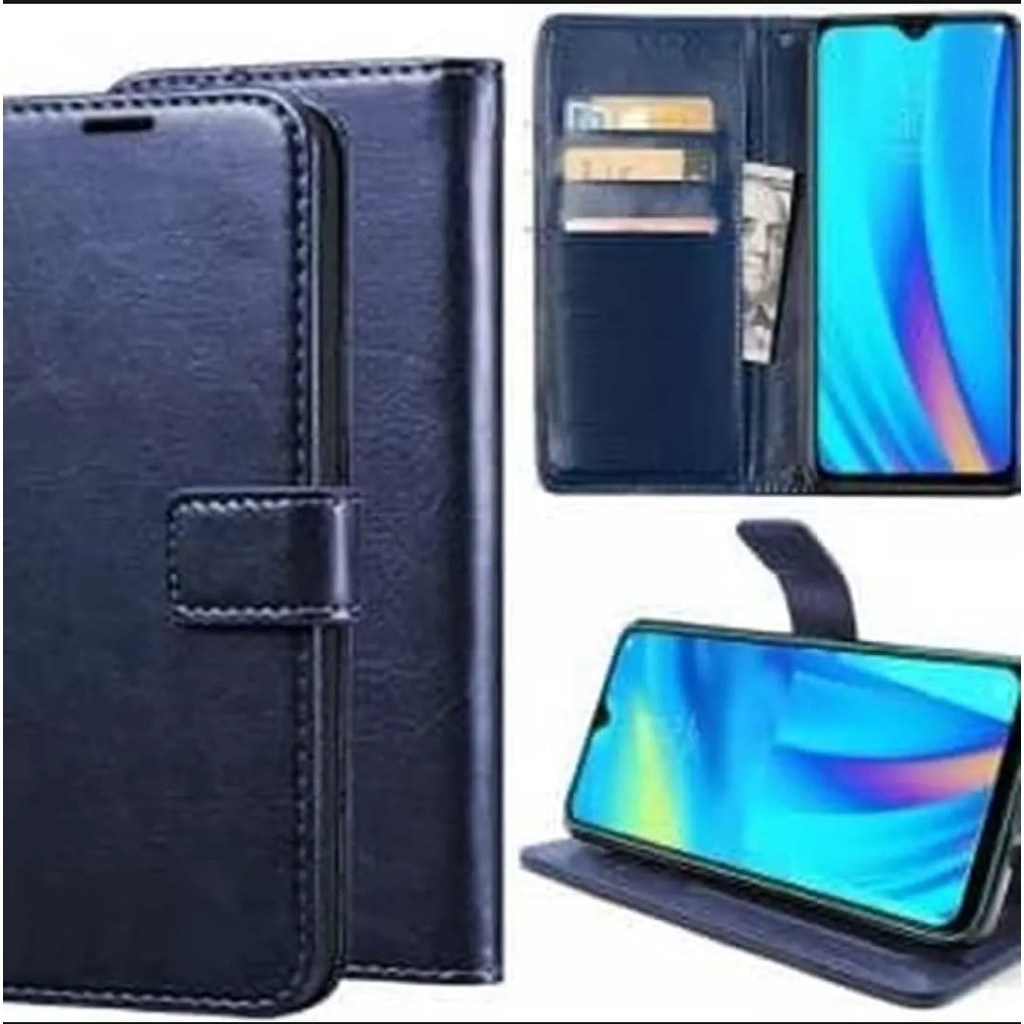 OPPO A16 FLIP LEATHER CASE PREMIUM-FLIP WALLET CASE KULIT UNTUK OPPO A16 - CASING DOMPET-FLIP COVER 