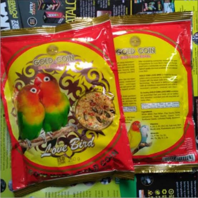 GOLD COIN LOVEBIRD PAKAN LOVEBIRD TOP / PAKAN BURUNG LOVEBIRD