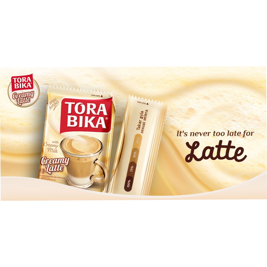 

Torabika Creamy Latte Renceng 10 Sachet @ 25 gr