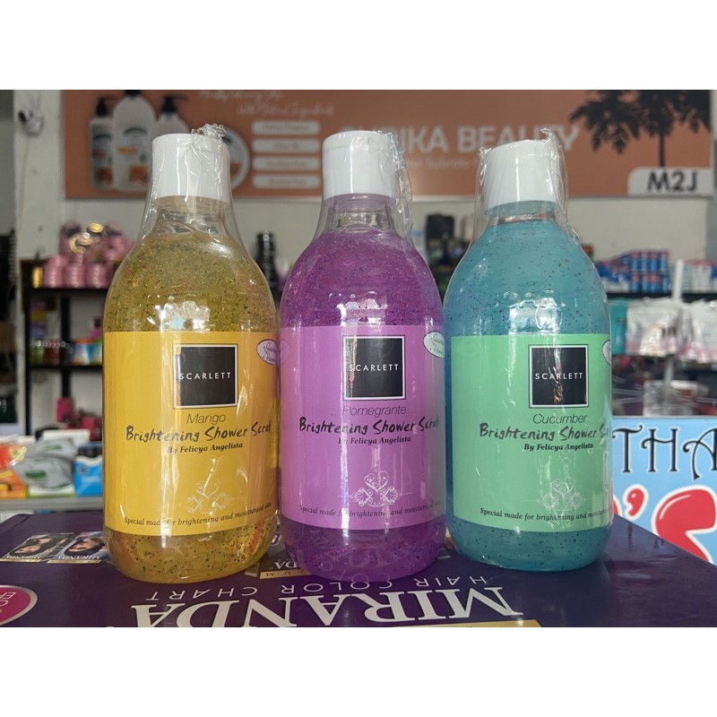 ADA HARGA GROSIR - scarlett brightening shower scrub -- sabun cair