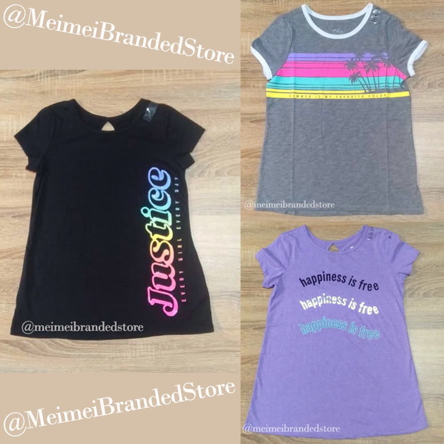 T-Shirt Kaos Anak Perempuan Dewasa Remaja Branded Justice Original New