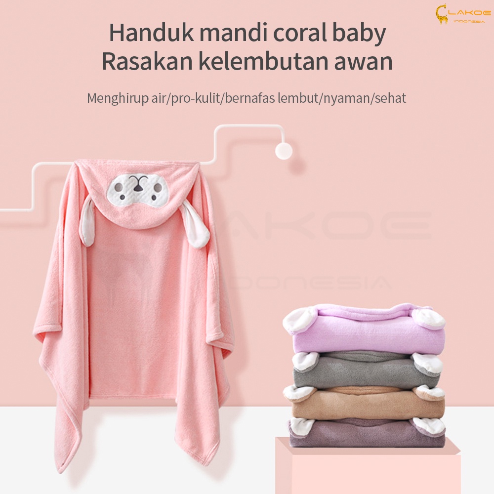 LAKOE Handuk Mandi Bayi handuk anak kartun lucu untuk 0-6 Tahun