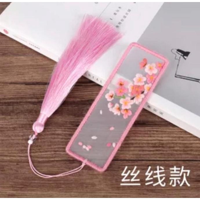 

~Cutevina~Embroidery DIY Sulam Kit Pembatas Buku 3 warna