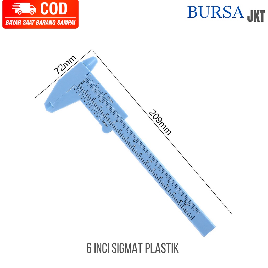 JANGKA SORONG PLASTIK VERNIER CAPILER 15 CM gauge micrometer