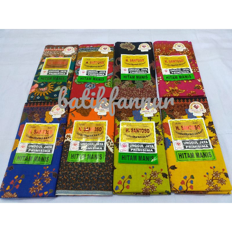Kain Batik H. Santoso Samping Kebat Cap Cent Jarik Panjang Pekalongan