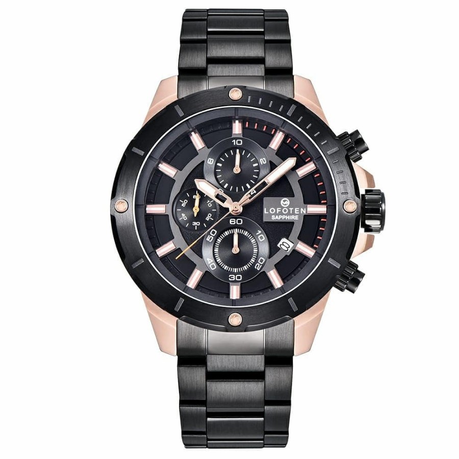 Jam tangan pria chronograph analog lofoten 6509 kaca sapphire antigores garansi resmi 1