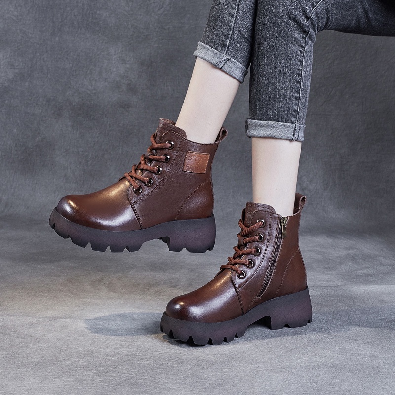 Dr. Martin Boot Sepatu Wanita Platform Martin Boots 2021new Wanita   Retro Muffin Sepatu Eropa  Amer