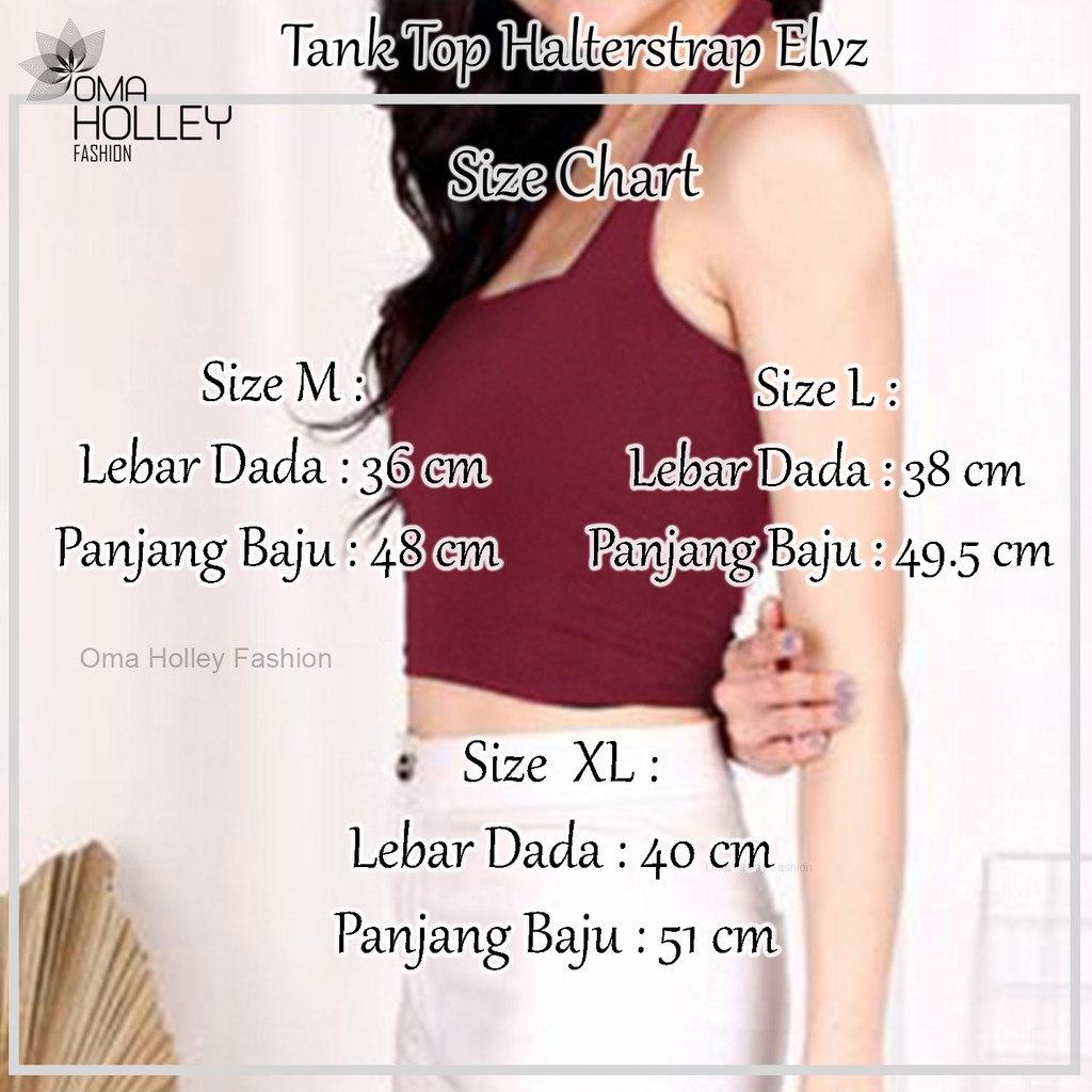 (COD) Tank top Ellena Wanita Halterstrap Elvz #0137