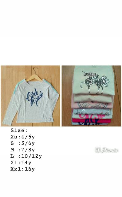 PLACE TSHIRT LONGSLEVEE BANYAK MOTIF