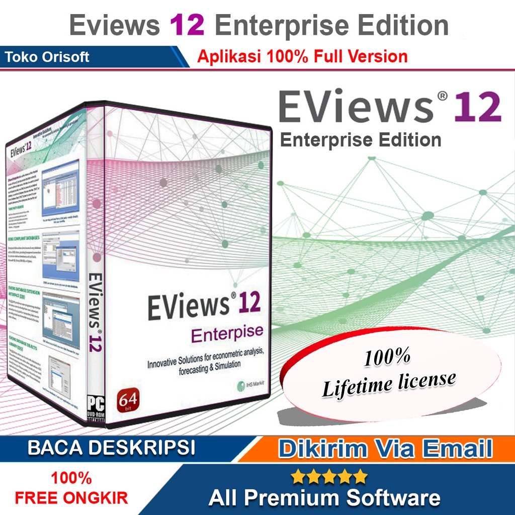 Bergaransi (GGP) Eviews 12 Aktivasi Serial Number Software Statistik Full Version Lifetime Termurah