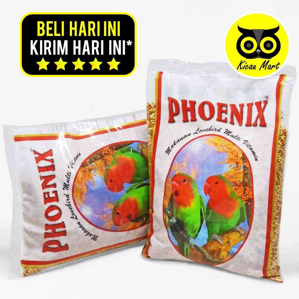 PAKAN LOVEBIRD MULTIVITAMIN PHOENIX KEMASAN PLASTIK MAKANAN HARIAN BURUNG LOVE BIRD MILLET PLBMBPH