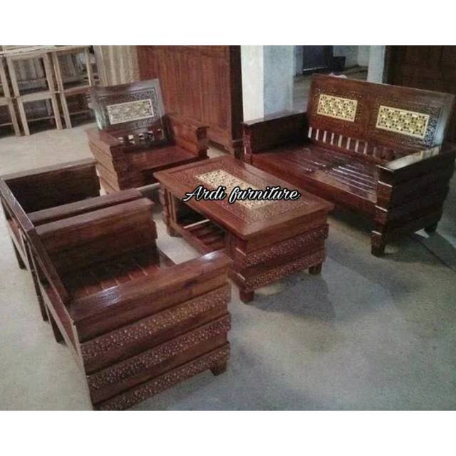 Meja kursi tamu ukiran jepara