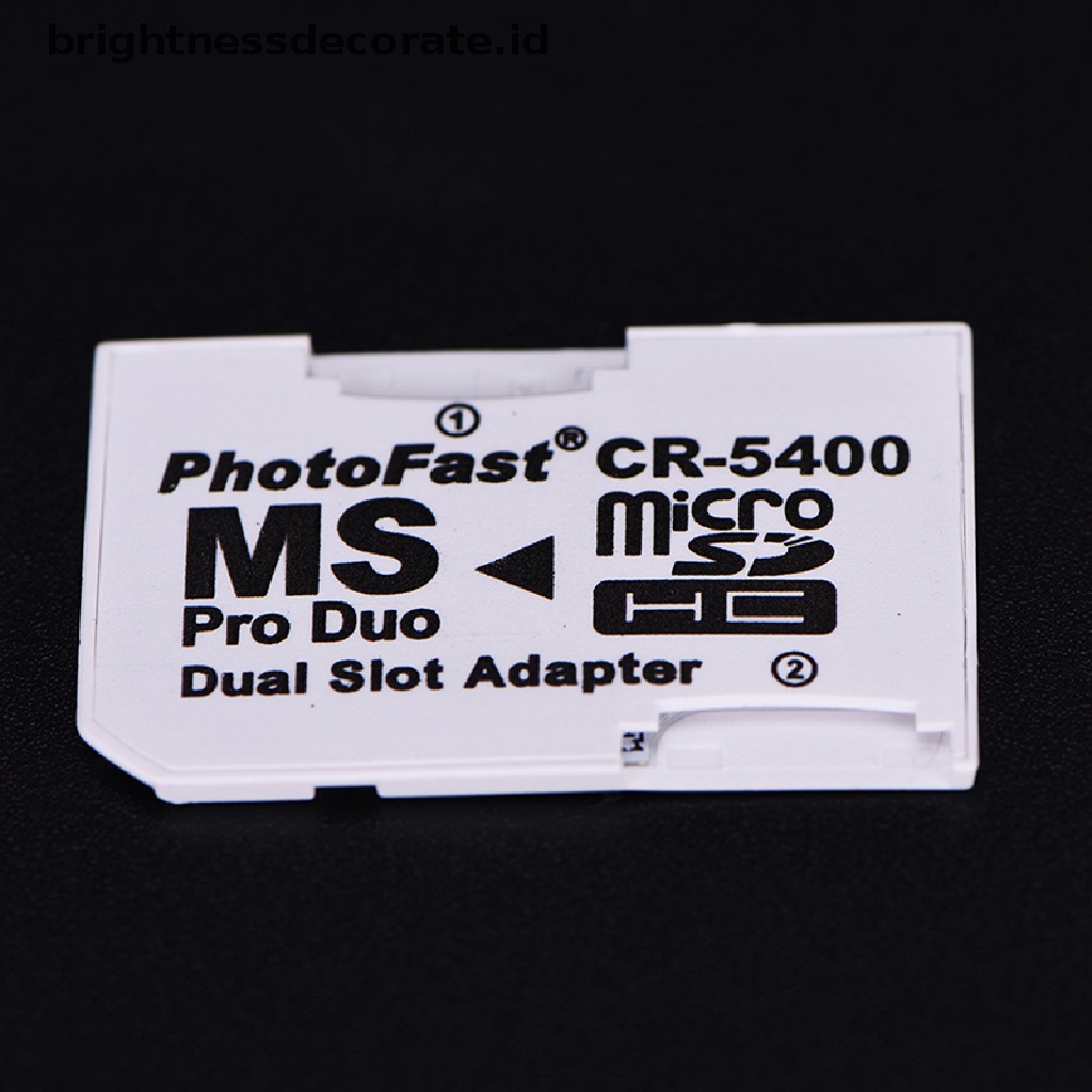 Adapter Card Reader Micro SDHC TF Ke Memory Stick MS Pro Duo 2 Slot Untuk PSP