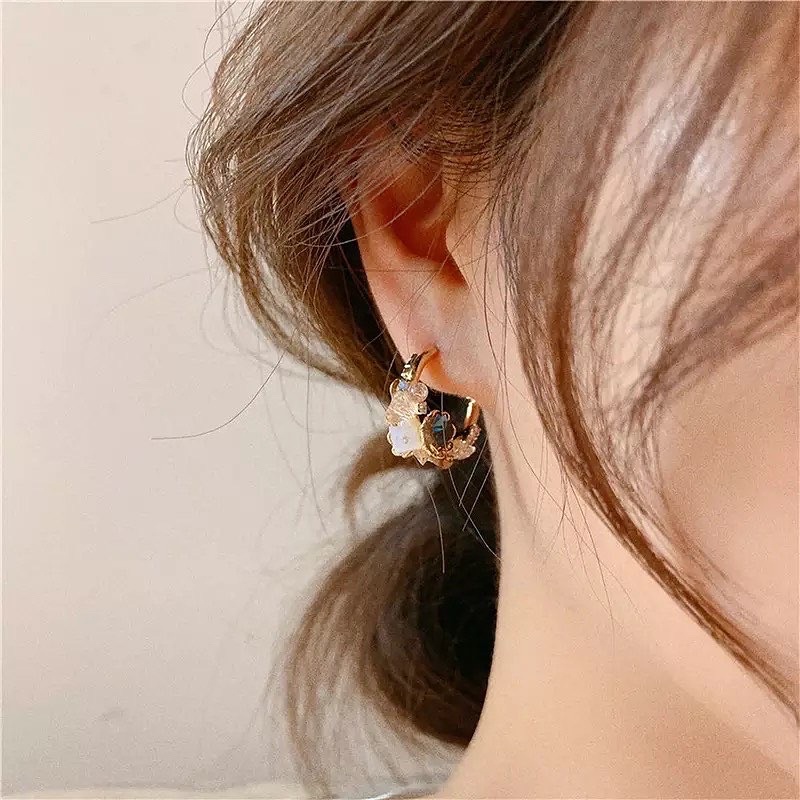 Ark.co - Aether earrings anting hoop kristal permata fashion