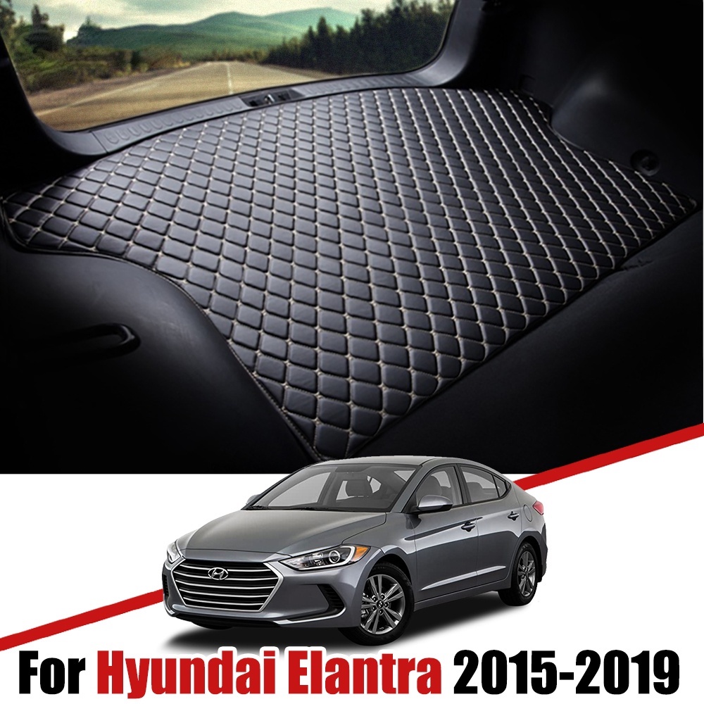 Pad Cover Bagasi Mobil Bahan Kulit Untuk Hyundai Elantra 2015 2016 2017 2018 2019