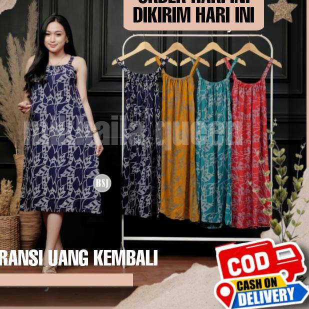 ➣ Baju Daster Kekinian Wanita Tali Satu Yukensi Tanktop Singlet Daster Rayon Premium Batik Pekalonga