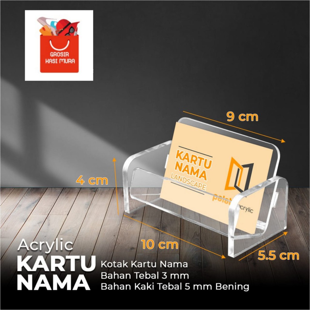

acrylic/akrilik stand kartu nama meja / tempat kartu nama model