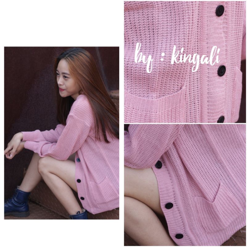 MARISKA CARDIGAN OVERSIZE RAJUT LENGAN PANJANG WANITA BAHAN TEBAL KANCING 5 OUTER KARDIGAN KEKINIAN-5