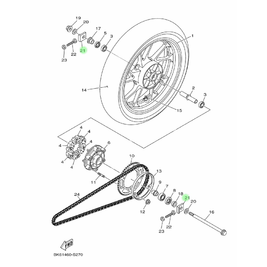 BESI PLAT PULLER CHAIN ANTING STELAN SETELAN RANTAI R15 OLD LAMA V2 V3 MT15 XSR 155 ORI YGP 1CK-F5388-00