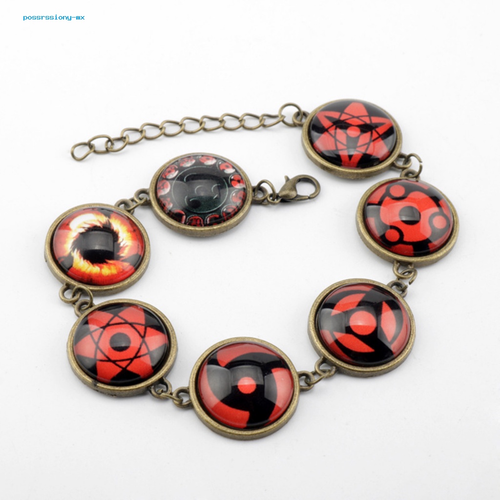 Gelang Rantai Liontin Anime Naruto Sharingan Eye Dapat Disesuaikan Untuk Cosplay