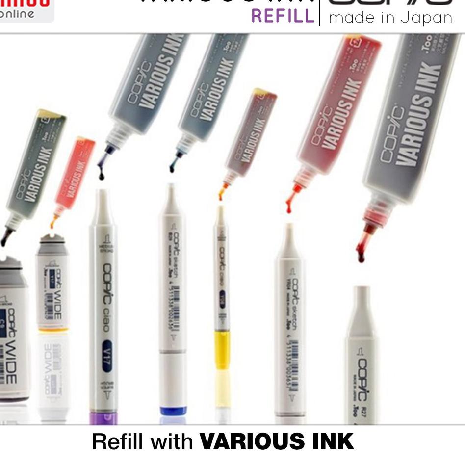 

Berkualitas COPIC VARIOUS INK - REFILL COPIC - CVI - 25 ml - TINTA ISI ULANG COPIC ダ
