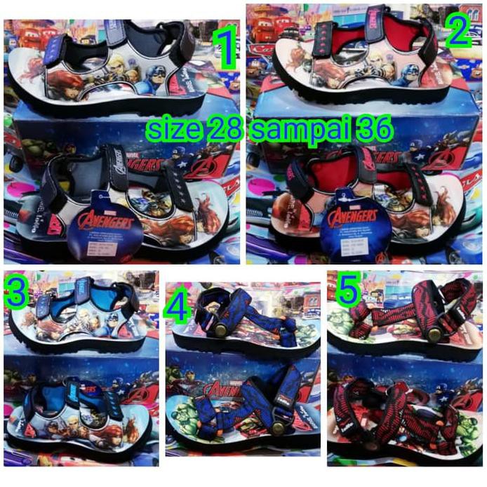 NSS SENDAL GUNUNG ANAK LAKI LAKI KARAKTER AVENGERS/SENDAL GUNUNG ANAK LAKI