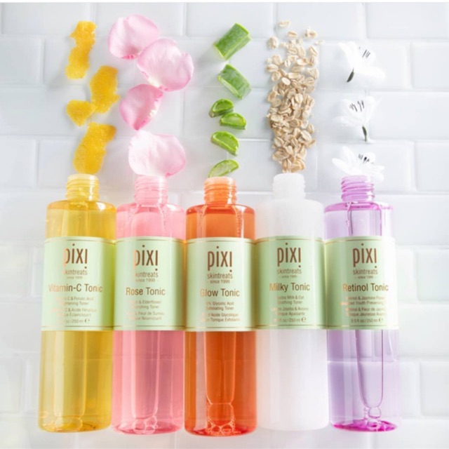 Share in bottle - PIXI GLOW TONIC, PIXI RETINOL TONIC, PIXI MILKY TONIC, PIXI VITAMIN C TONIC