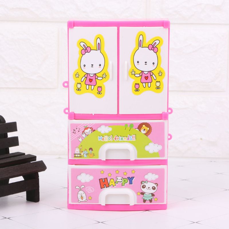 Mary 6.69x3.54x1.38in Princess Dressing Closet Babie Hiasan Dekorasi Mainan Portable Menghilangkan Boredom Mainan Kamar Tidur Furn