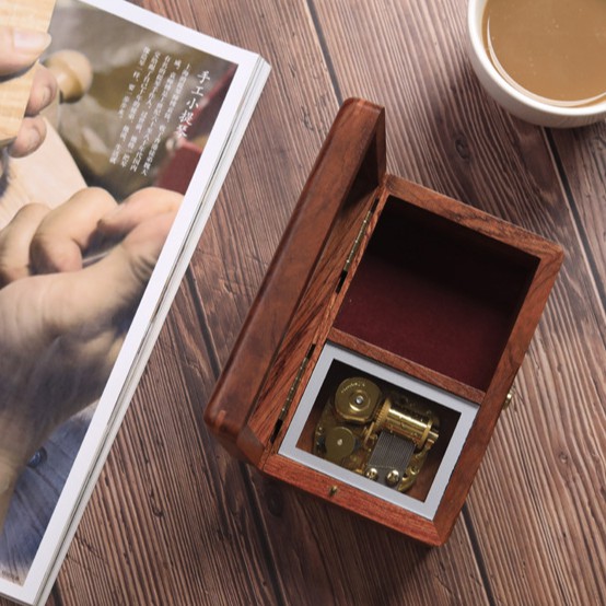 Kotak Musik Foto Frame Music Box Photo Bingkai Kayu Kotak Cincin Perhiasan Hantaran Tunangan