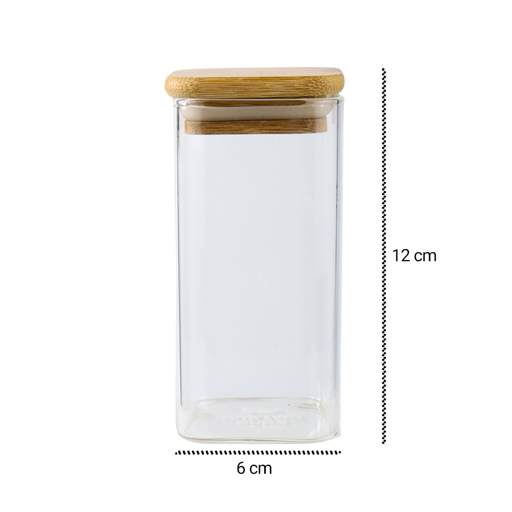 Toples Kaca Penyimpanan Makanan Glass Storage Jar 350ml - HC1019